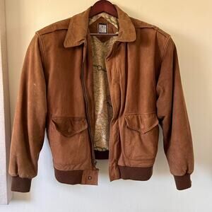 Brown vintage bomber jacket jacket